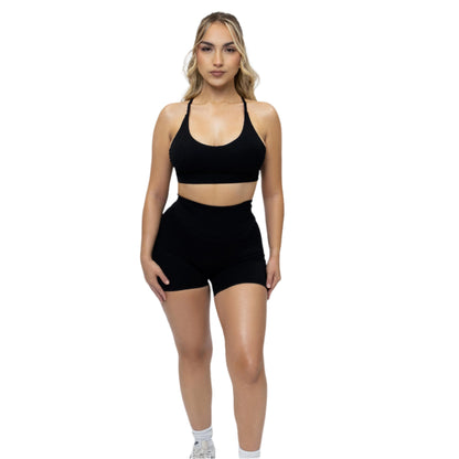 'Limitless Motion' Biker Shorts Set- Black